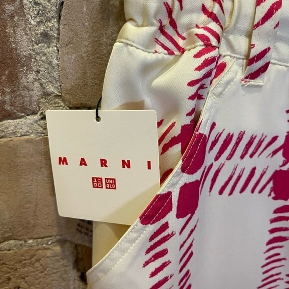 Marni x Uniqlo Drape Relaxed Wide Straight Pants Sz XXS - Picture 6 of 7